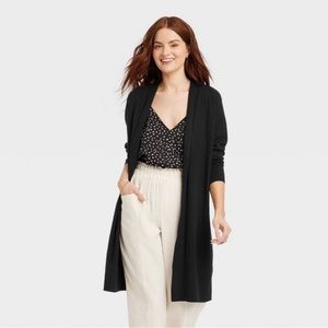 Women’s Long Layering Duster Cardigan a new day Black